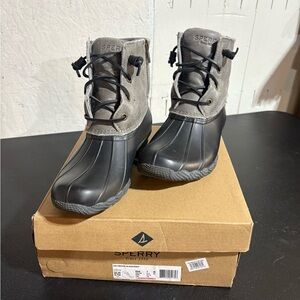 Sperry Saltwater Black and Gray Boots